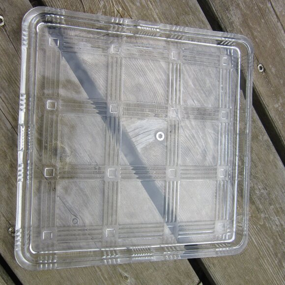Hazel Atlas Square Refrigerator Box Dish w/ Lid Criss Cross Collection 8.5" 40s - Picture 3 of 8
